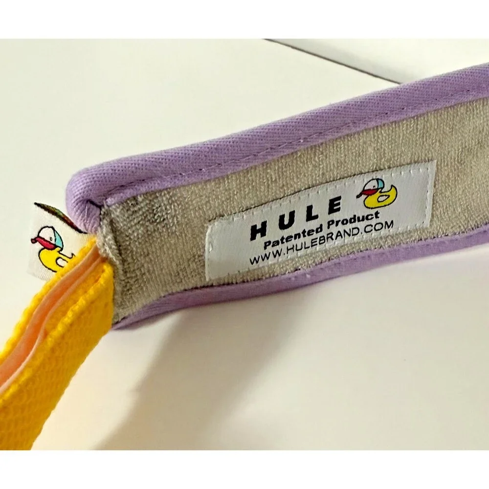 Adjustable Sun Visor Hat Wrap Around hook/ loop Running Beach Yellow Purple Cap